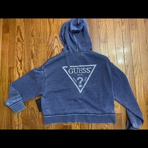 Guess zip down sweatshirt with hood